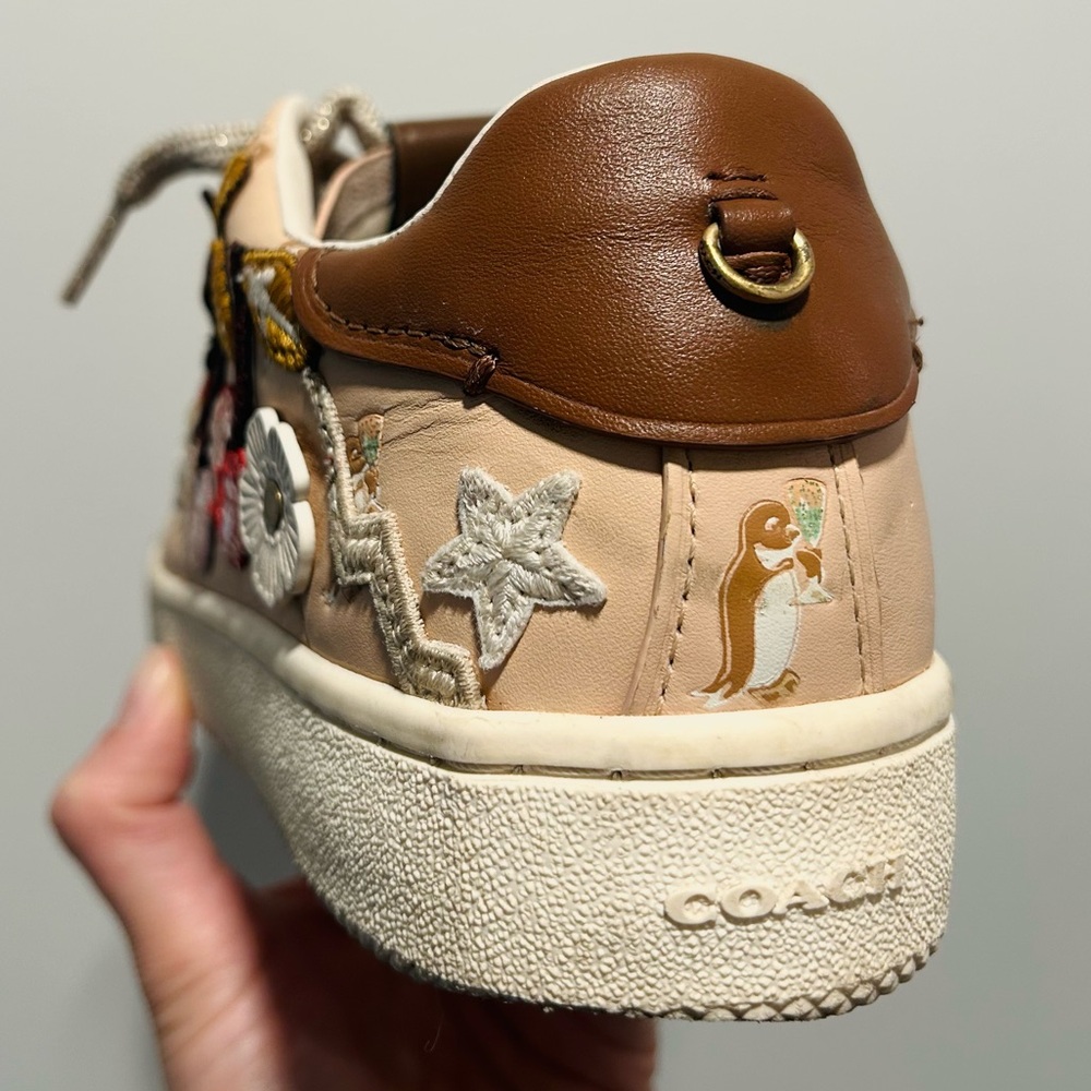Coach Tea Rose Tearose Cherry Powder Pink Sneakers. - Picture 2 of 9